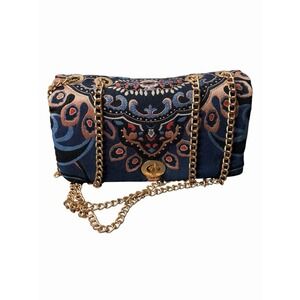 CLASSIC Chicos Gold Accent Tapestry Purse Vintage